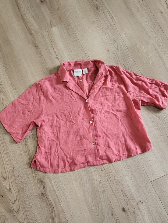 Rachel Zoe Tops - NWOT Rachel Zoe Coral-Pink Cotton Shirt
